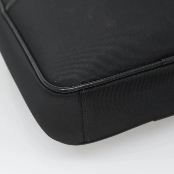 BURBERRY Shoulder Bag Nylon Black Silver Auth sw747 - Picture 3 of 14